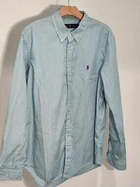 Y2K POLO RALPH LAUREN Button Down DRESS SHIRT Men's Size XL